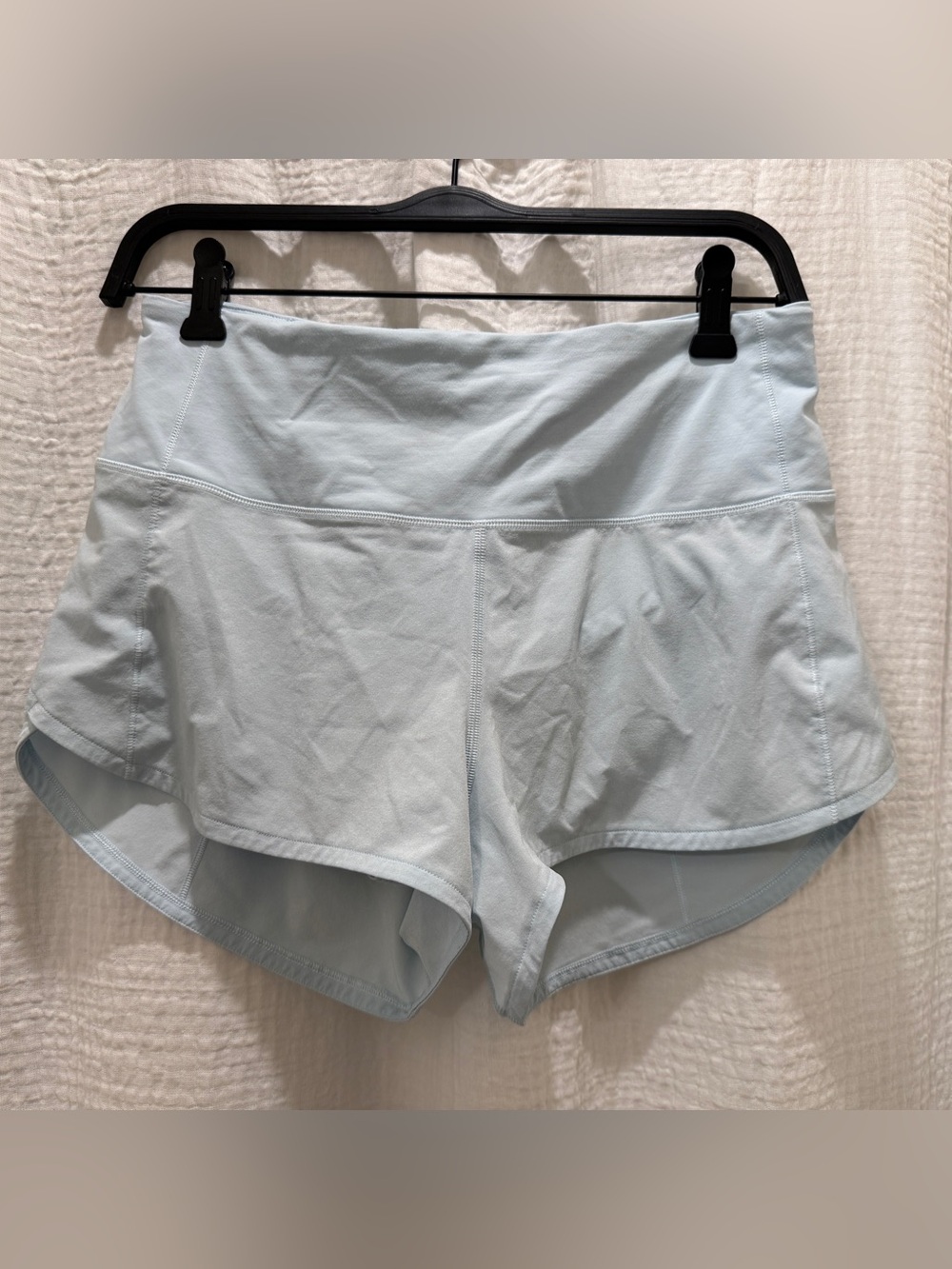 Lululemon Speed Up High-Rise Lined Shorts 2.5" Light Blue - Size 6 (LW7BEXS)